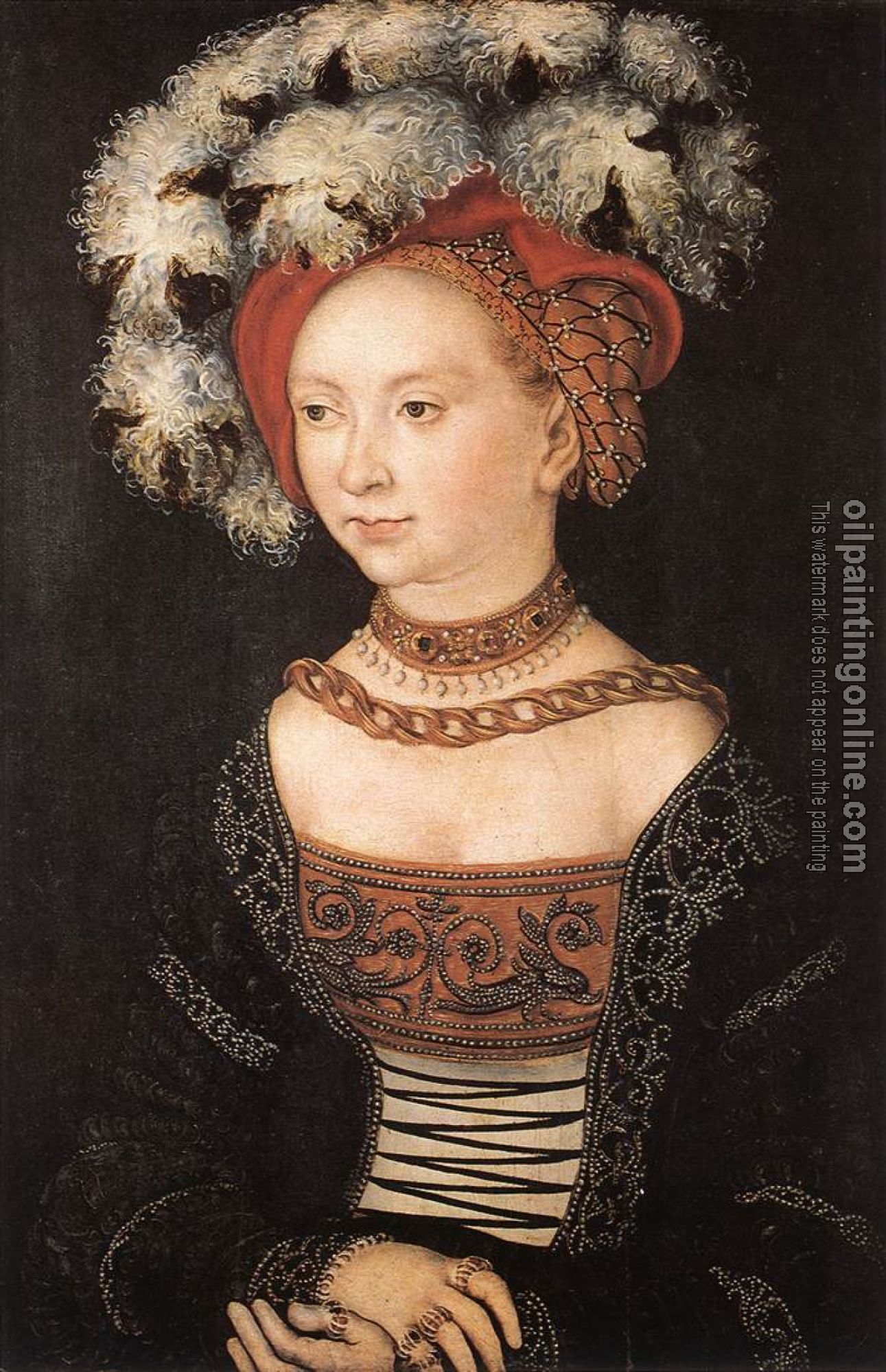 Lucas il Vecchio Cranach - Portrait of a Young Woman